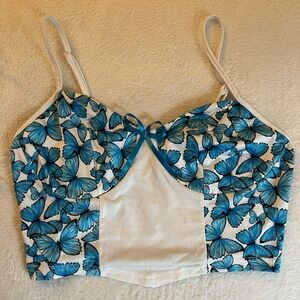 Butterfly bustier top